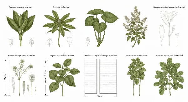Exemples de placement optimal des plantes par rapport à une fenêtre