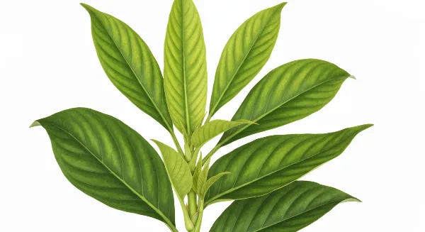 Plante d'intérieur saine sous une lumière filtrée par un rideau blanc